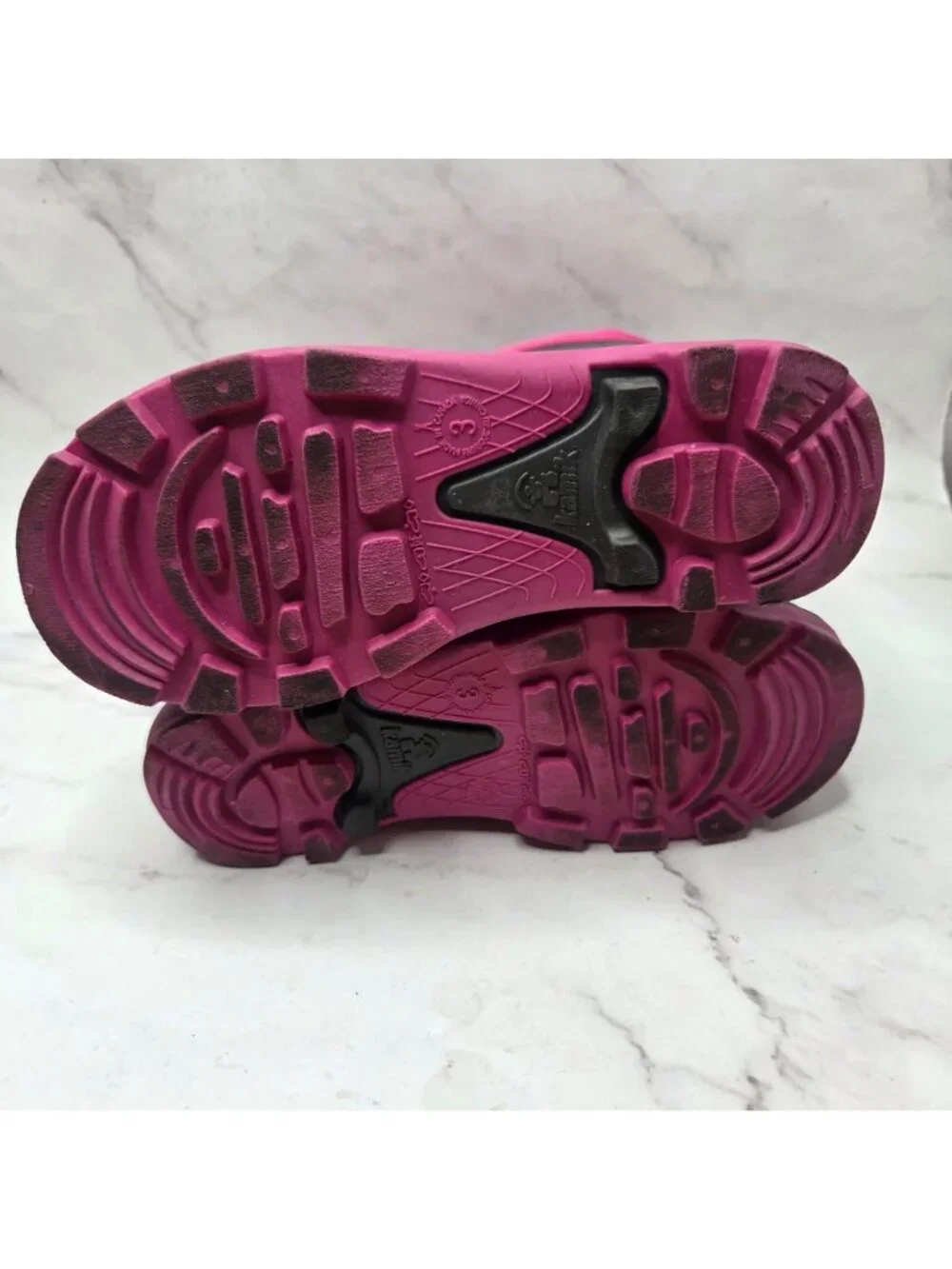Kamik Snobuster I Grey Pink Kids Snow Boots Waterproof Wool Lined Girls 3